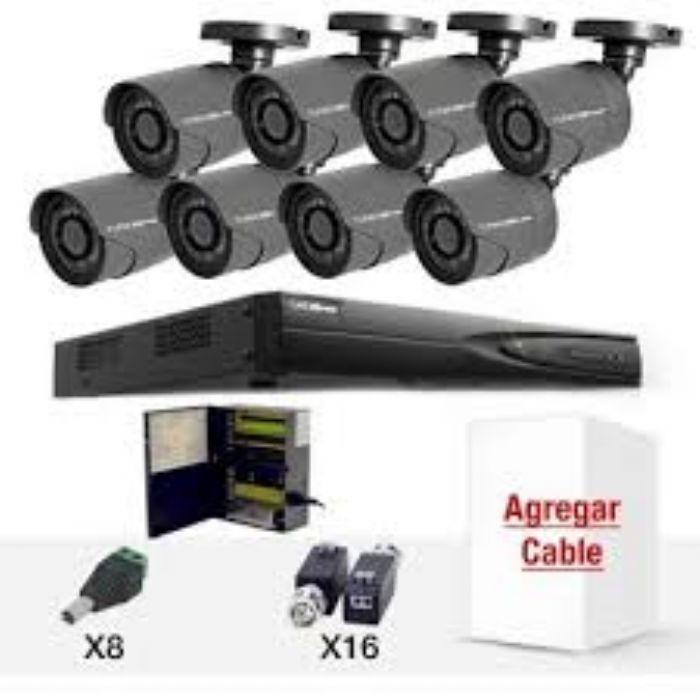 TURBOB78 Sistema DVR 8 canales TurboHD(TVI) 8 Cámaras TurboHD,									